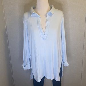 Free People: Light Blue Annie Top: S